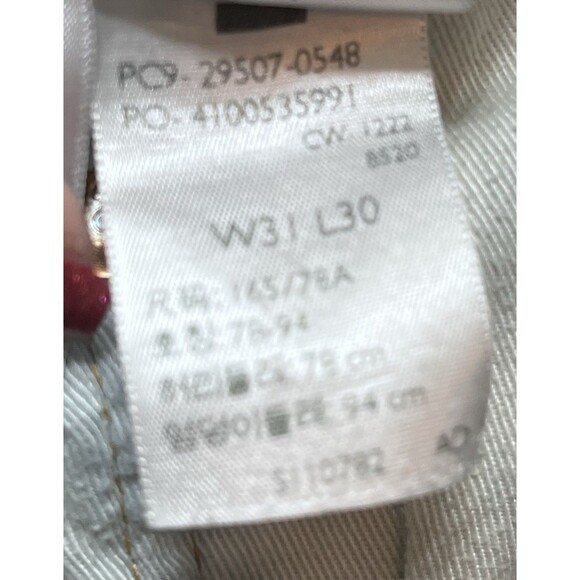 Levis 502 Big E Classic Tapered Below Waist Denim Jeans Mens 31x30 Blue Retro - Picture 10 of 12